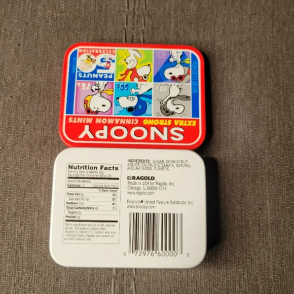 peanuts Snoopy and CharlieBrown Mint Tin Case 50 Year Anniversary Collectibles - Picture 3 of 10